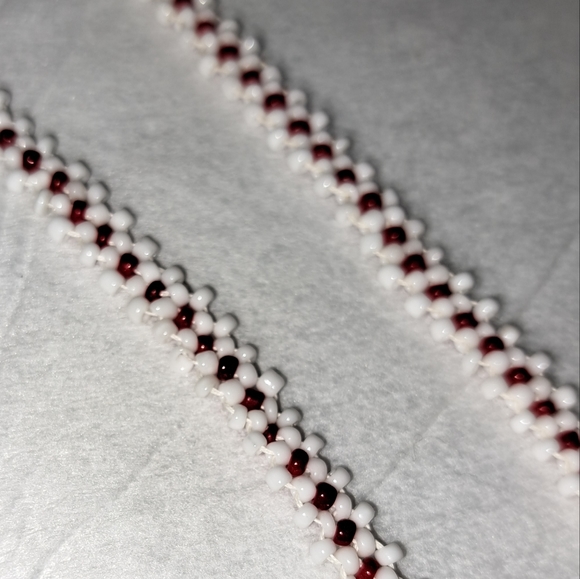 Vintage Handmade Native Beaded Necklace - Picture 4 of 6